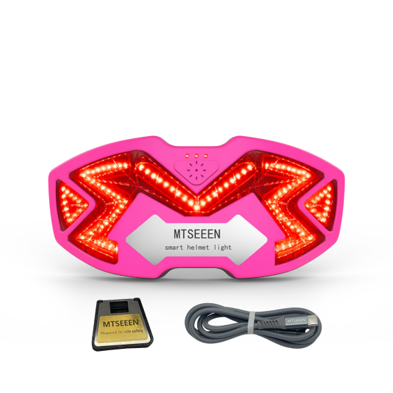 Pink color MTSEEEN smart motorcycle helmet light